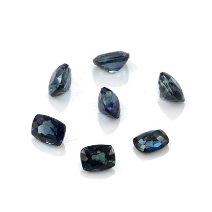 Natural Untreated Australian Teal Sapphire Calibrated Long Cushion | 3x4mm & 4x5mm