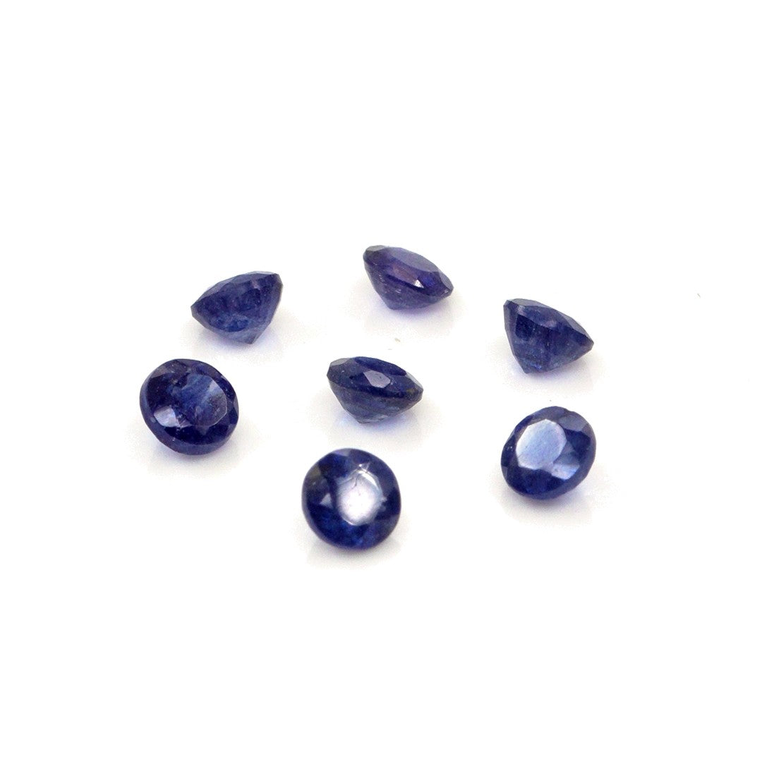 Natural Bangkok Blue Sapphire Calibrated Rounds | 4mm & 4.5mm