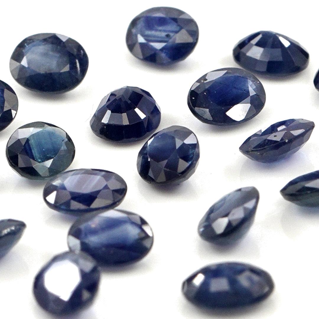 Natural Untreated Bangkok Blue Sapphire Calibrated Ovals | 3x4mm & 4x5mm