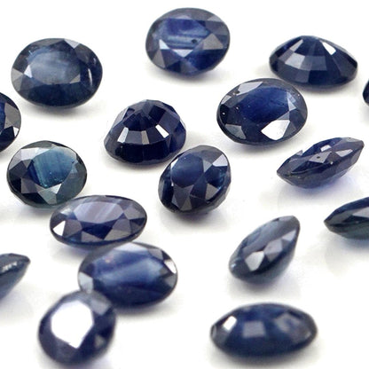 Natural Untreated Bangkok Blue Sapphire Calibrated Ovals | 3x4mm & 4x5mm