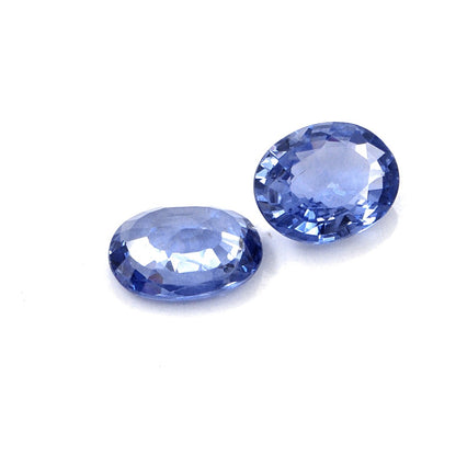 Natural Untreated Ceylon Blue Sapphire Ovals Pair  | 3.60cts
