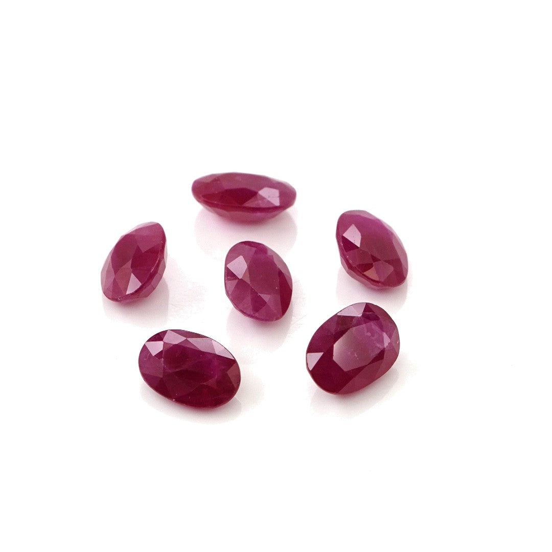 Natural Untreated Burma Ruby Calibrated Ovals | 5x7mm & 6x8mm
