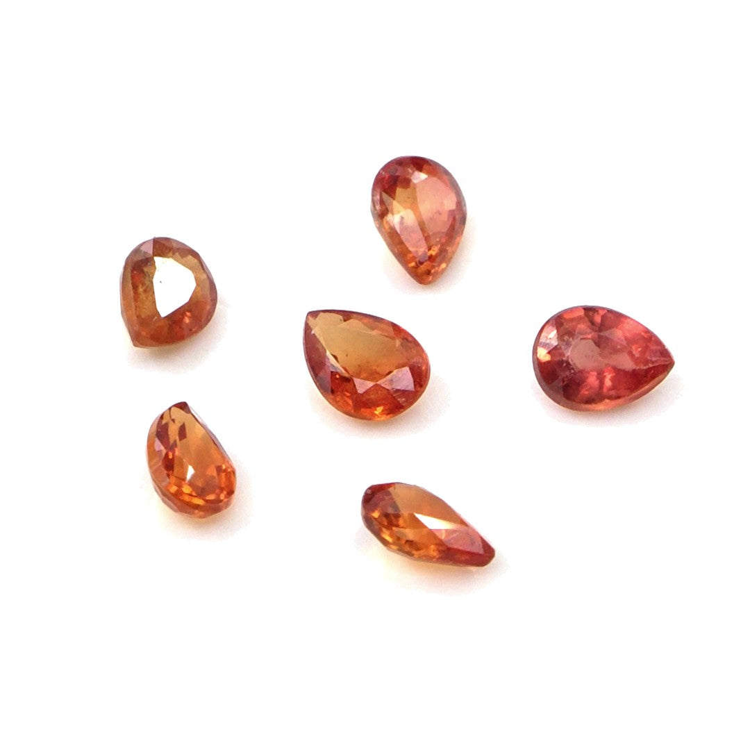 Natural Untreated Red Sapphire Calibrated Pears | 3x4mm & 4x5mm
