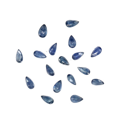 Natural Untreated Blue Sapphire Calibrated Pears | 3x5mm & 4x6mm