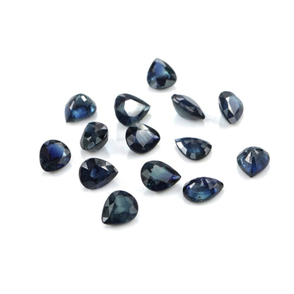 Natural Untreated Blue Sapphire Calibrated Pears | 3x4mm & 4x5mm