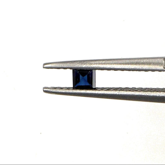 Natural Untreated Blue Sapphire Calibrated Squares | 3mm & 3.5mm