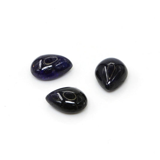 Natural Bangkok Blue Sapphire Calibrated Cabochon Pears | 7x9mm & 7x8mm