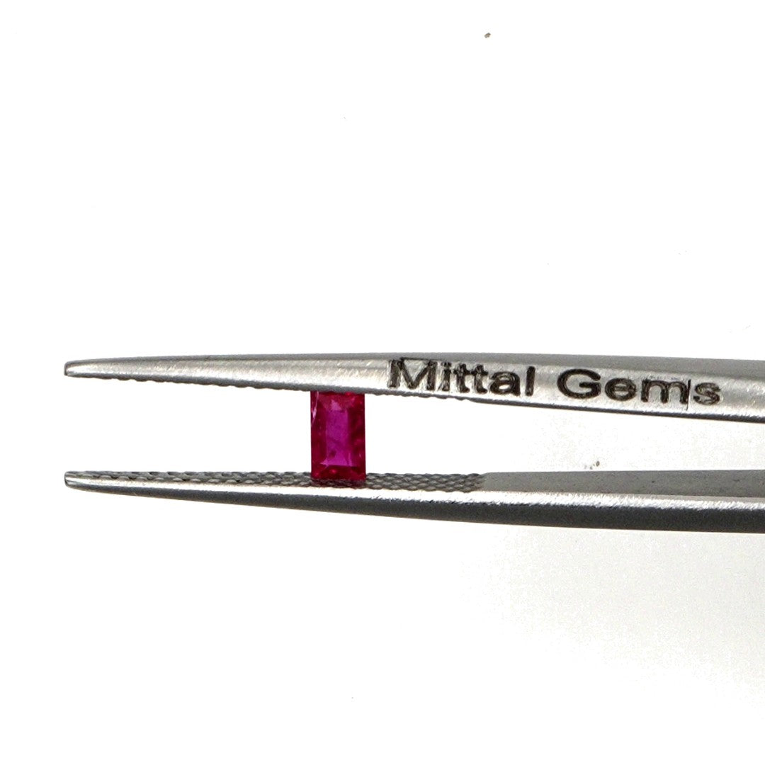 Natural Untreated Mozambique Ruby Calibrated Baguettes | 2x4mm & 2.5x5mm