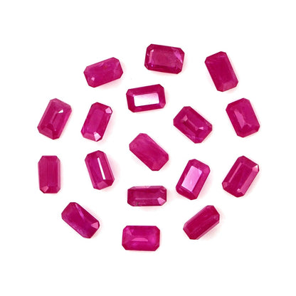 Natural Untreated Mozambique Ruby Calibrated Octagons | 3x5mm & 4x6mm