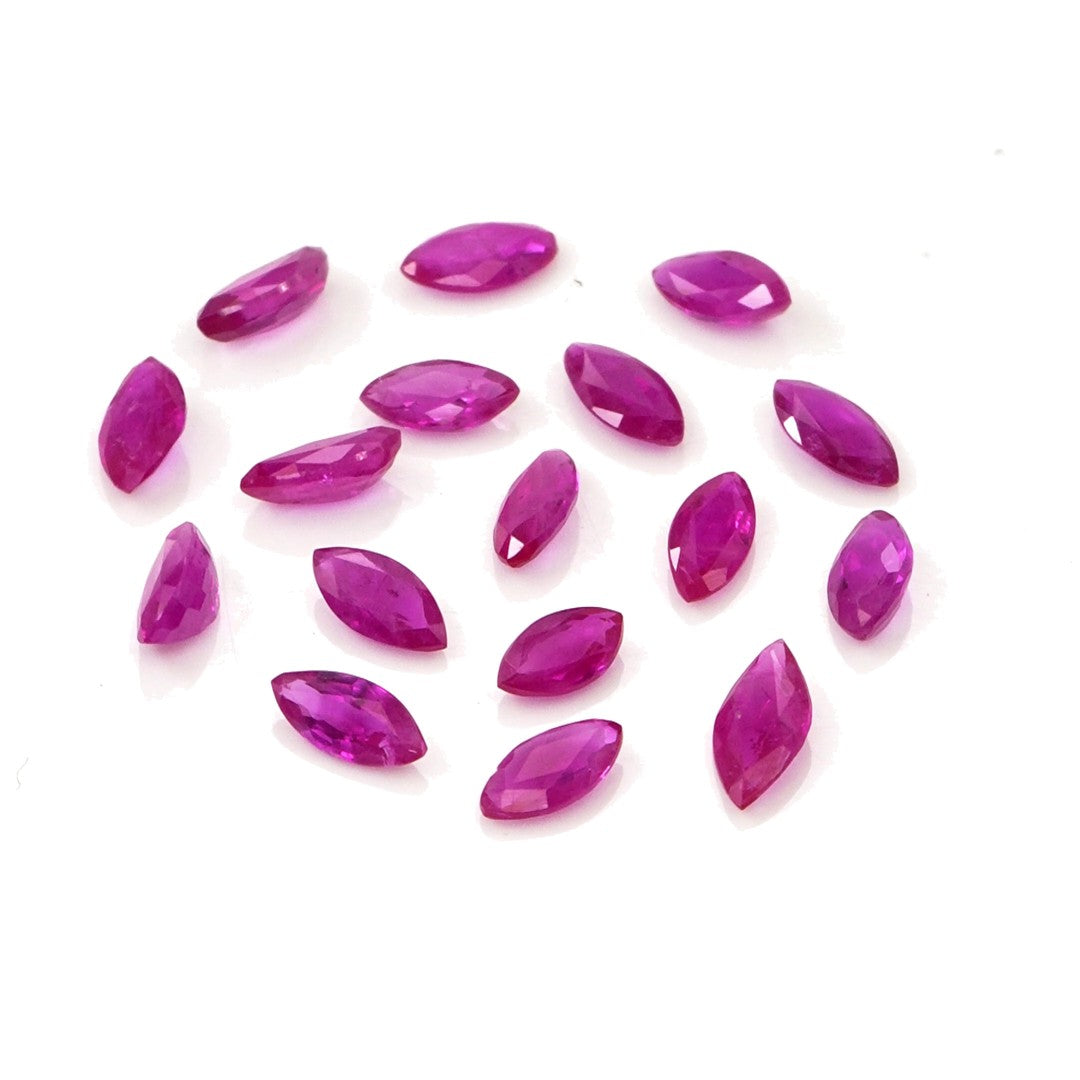 Natural Untreated Burma Ruby Calibrated Marquise | 2x4mm & 2.5x5mm