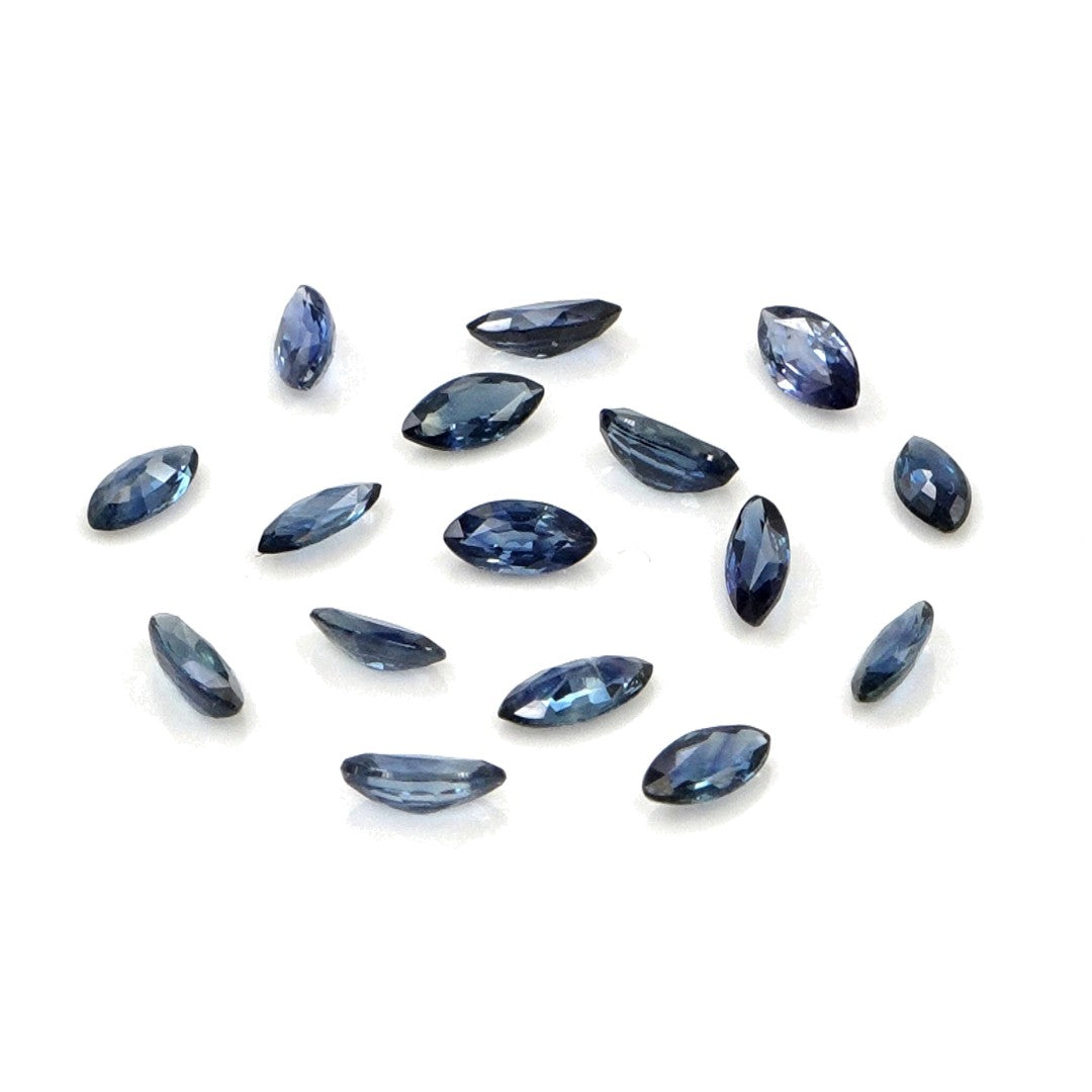 Natural Untreated Blue Sapphire Calibrated Marquise | 1.5x3mm & 2x4mm
