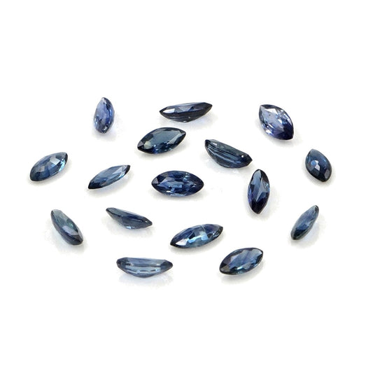 Natural Untreated Blue Sapphire Calibrated Marquise | 1.5x3mm & 2x4mm