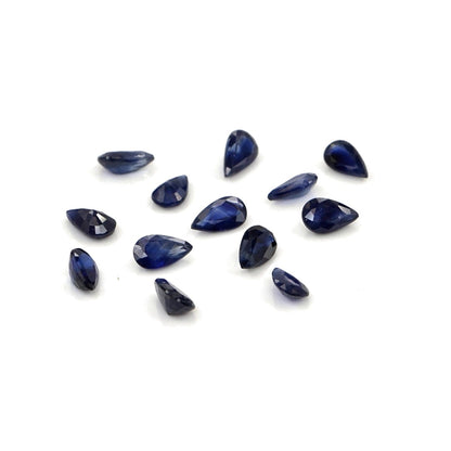 Natural Untreated Blue Sapphire Calibrated Pears | 3x5mm & 4x6mm