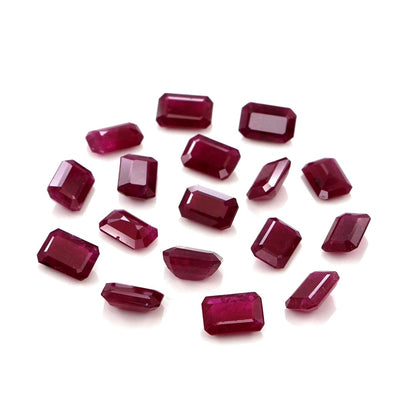 Natural Untreated Mozambique Ruby Calibrated Octagons | 3x5mm & 4x6mm