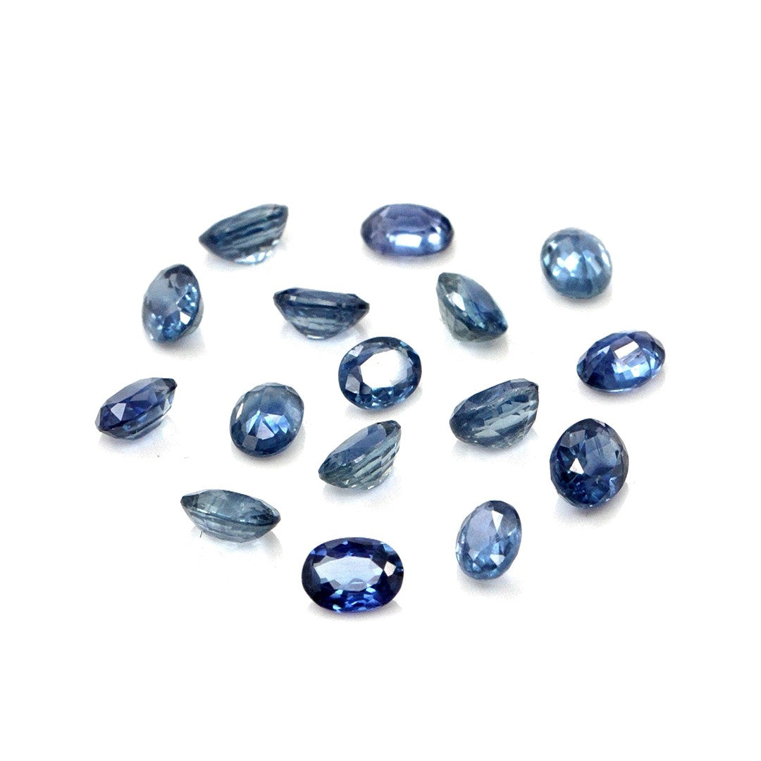 Natural Untreated Blue Sapphire Calibrated Ovals | 3x4mm & 4x5mm