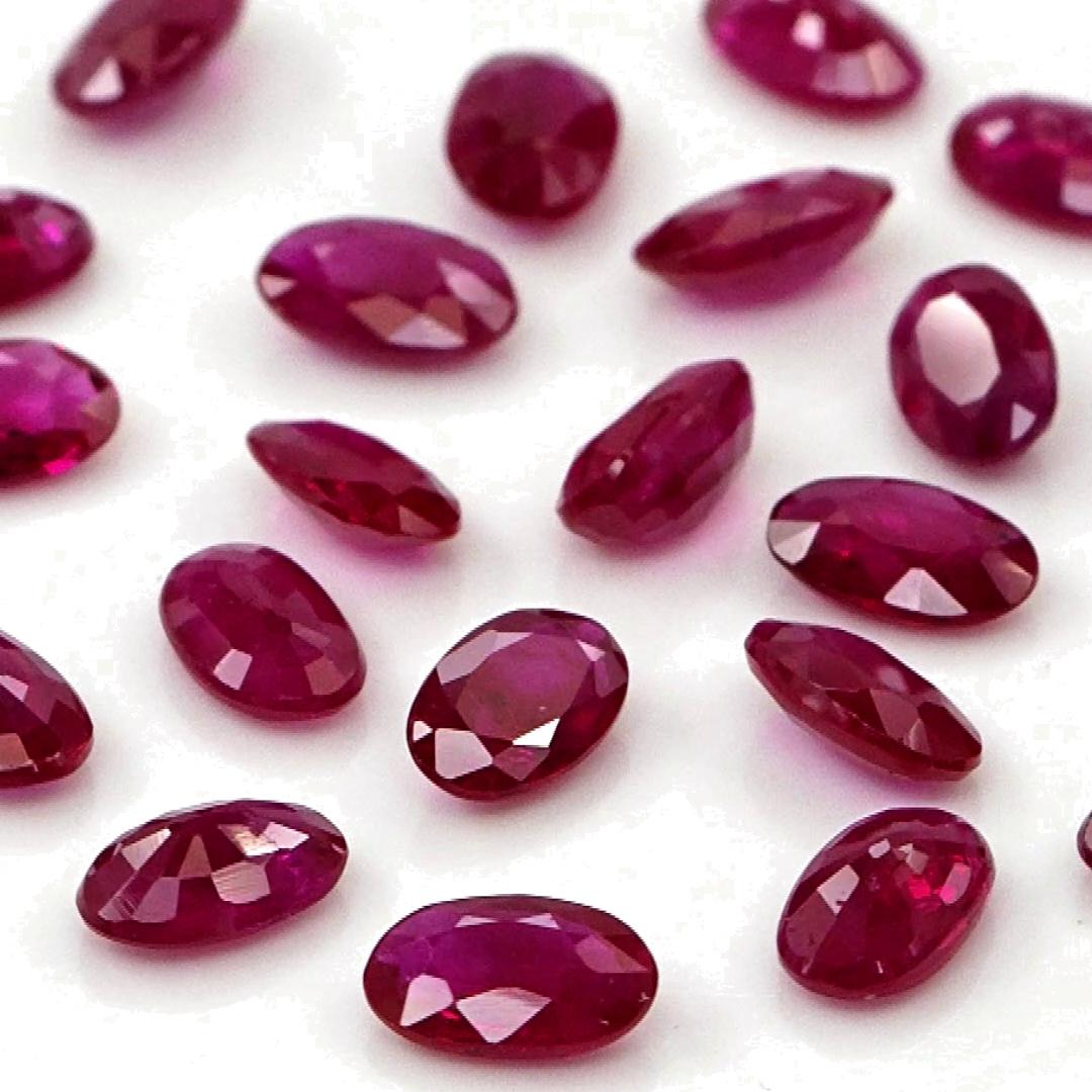 Natural Untreated Burma Ruby Calibrated Ovals | 3x5mm & 4x6mm