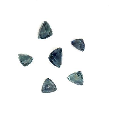 Natural Untreated Australian Teal Sapphire Calibrated Trillions | 4mm & 4.5mm