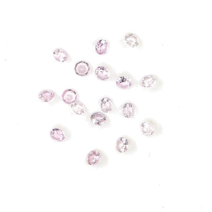 Natural Untreated Mozambique Pink Sapphire Calibrated Rounds | 2mm & 2.5mm