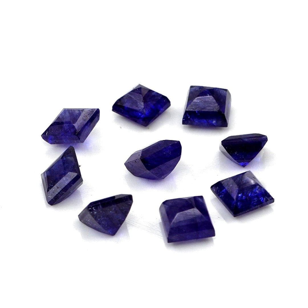 Natural Bangkok Blue Sapphire Calibrated Squares | 4mm & 4.5mm