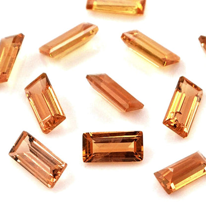Natural Untreated Orange Sapphire Calibrated Baguettes | 2x4mm & 2.5x5mm