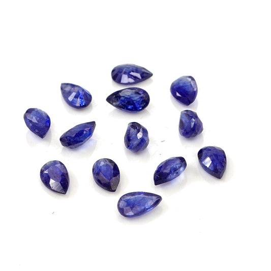 Natural Bangkok Blue Sapphire Calibrated Pears | 3x5mm & 4x6mm