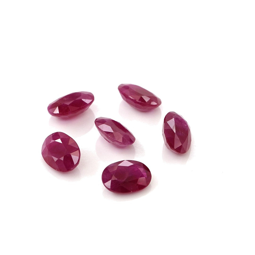 Natural Untreated Burma Ruby Calibrated Ovals | 5x7mm & 6x8mm