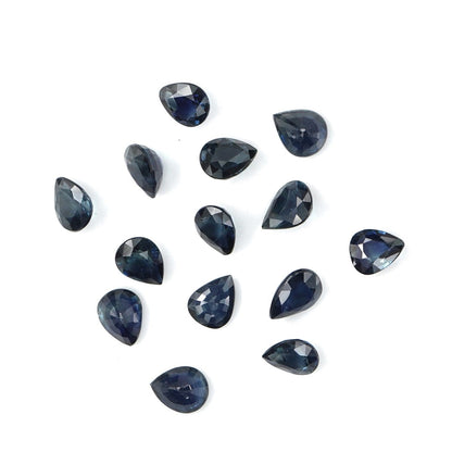 Natural Untreated Blue Sapphire Calibrated Pears | 3x4mm & 4x5mm