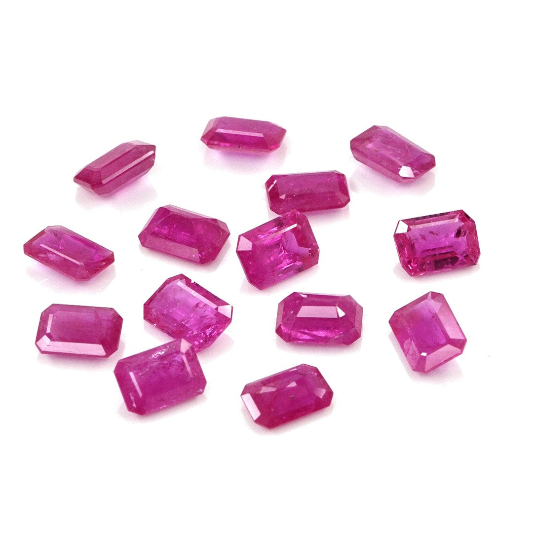 Natural Untreated Mozambique Ruby Calibrated Octagons | 5x7mm & 6x8mm