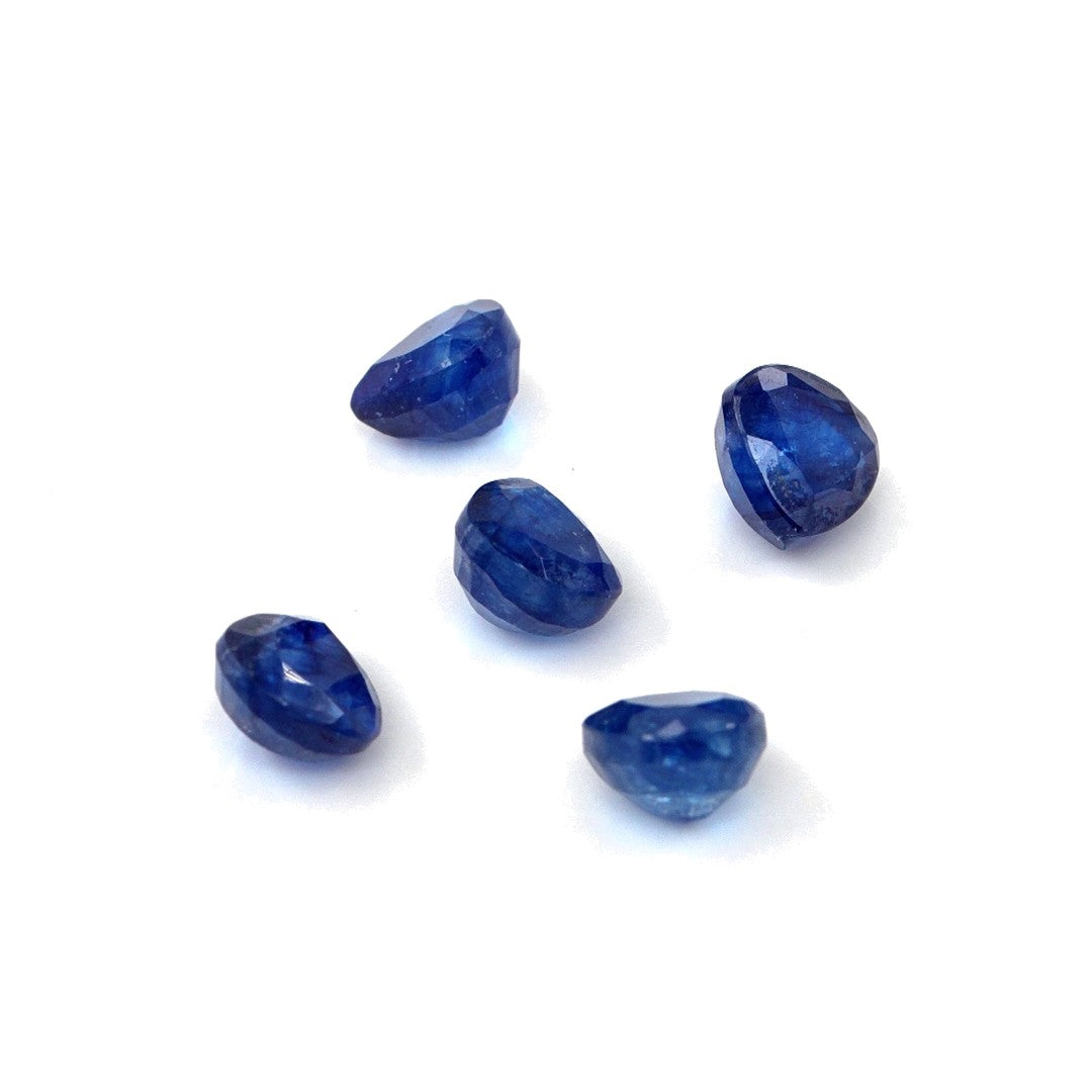 Natural Bangkok Blue Sapphire Calibrated Hearts | 5mm & 6mm