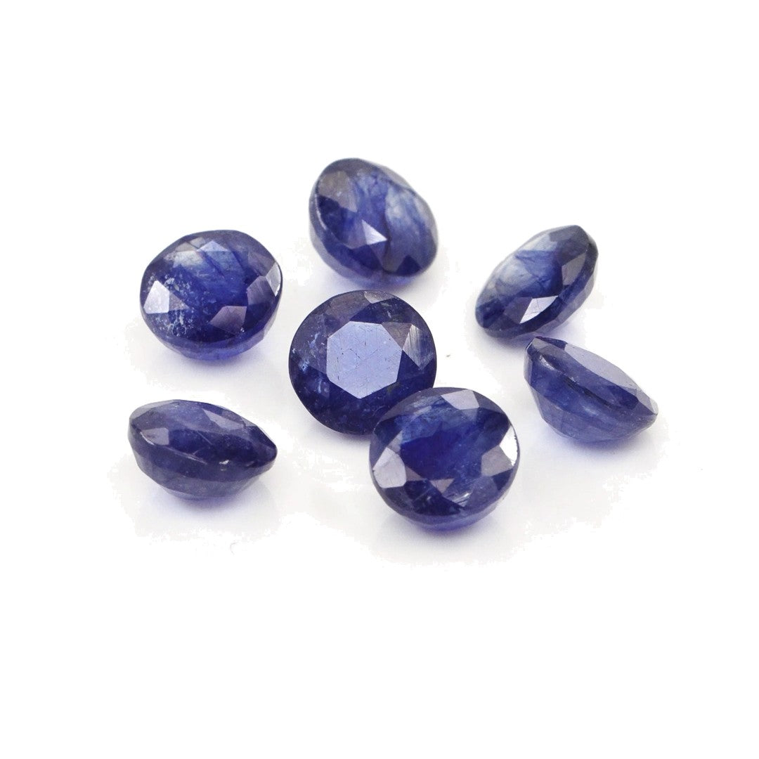 Natural Bangkok Blue Sapphire Calibrated Rounds | 7mm & 8mm
