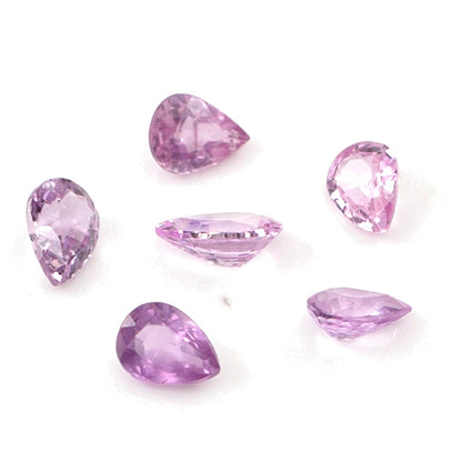 Natural Untreated Mozambique Pink Sapphire Calibrated Pears | 3x4mm & 4x5mm