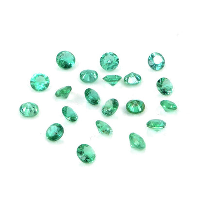 Natural Zambian Emerald Calibrated Rounds | 2mm & 2.5mm