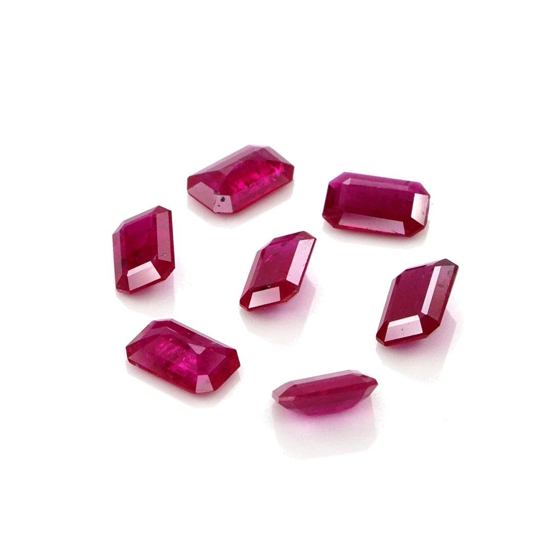 Natural Untreated Mozambique Ruby Calibrated Octagons | 3x5mm & 4x6mm