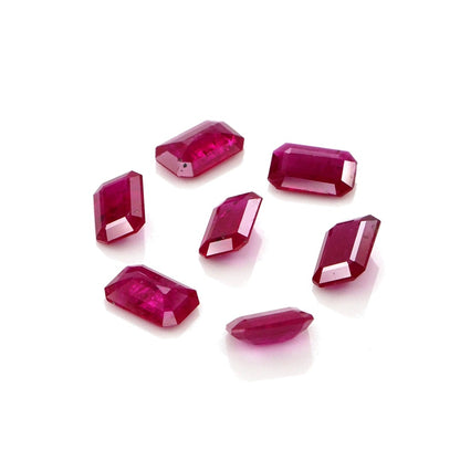 Natural Untreated Mozambique Ruby Calibrated Octagons | 3x5mm & 4x6mm