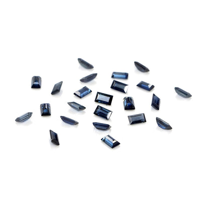Natural Untreated Blue Sapphire Calibrated Baguettes | 2x4mm & 2.5x5mm