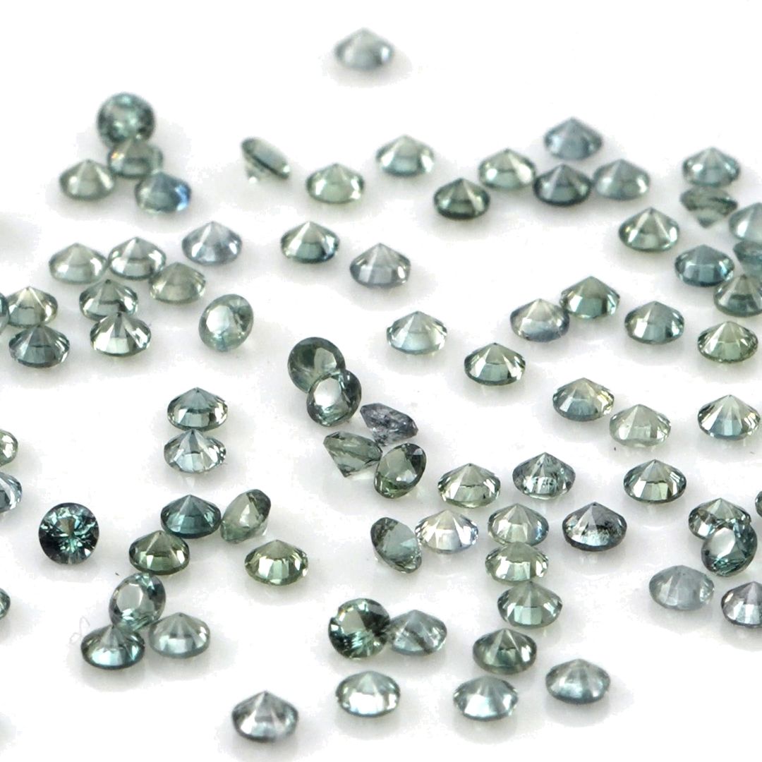 Natural Untreated Teal Sapphire Calibrated Rounds | 2mm & 2.5mm