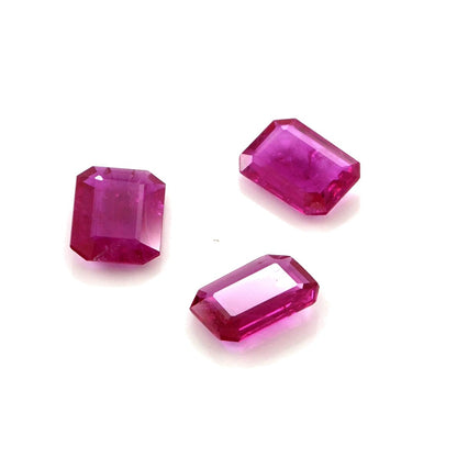 Natural Untreated Burma Ruby Calibrated Octagons | 5x7mm & 6x8mm