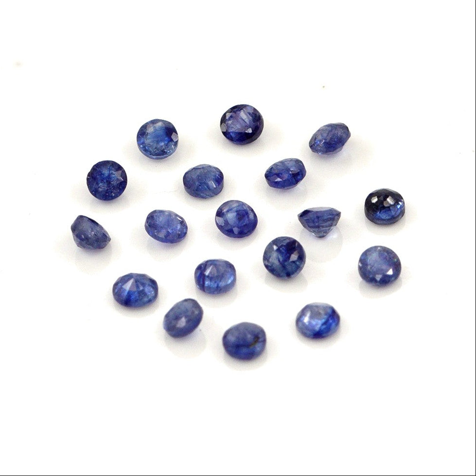Natural Bangkok Blue Sapphire Calibrated Rounds | 2.5mm & 3mm