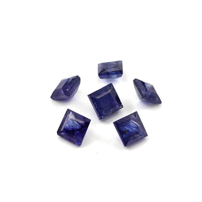 Natural Bangkok Blue Sapphire Calibrated Squares | 5mm & 6mm