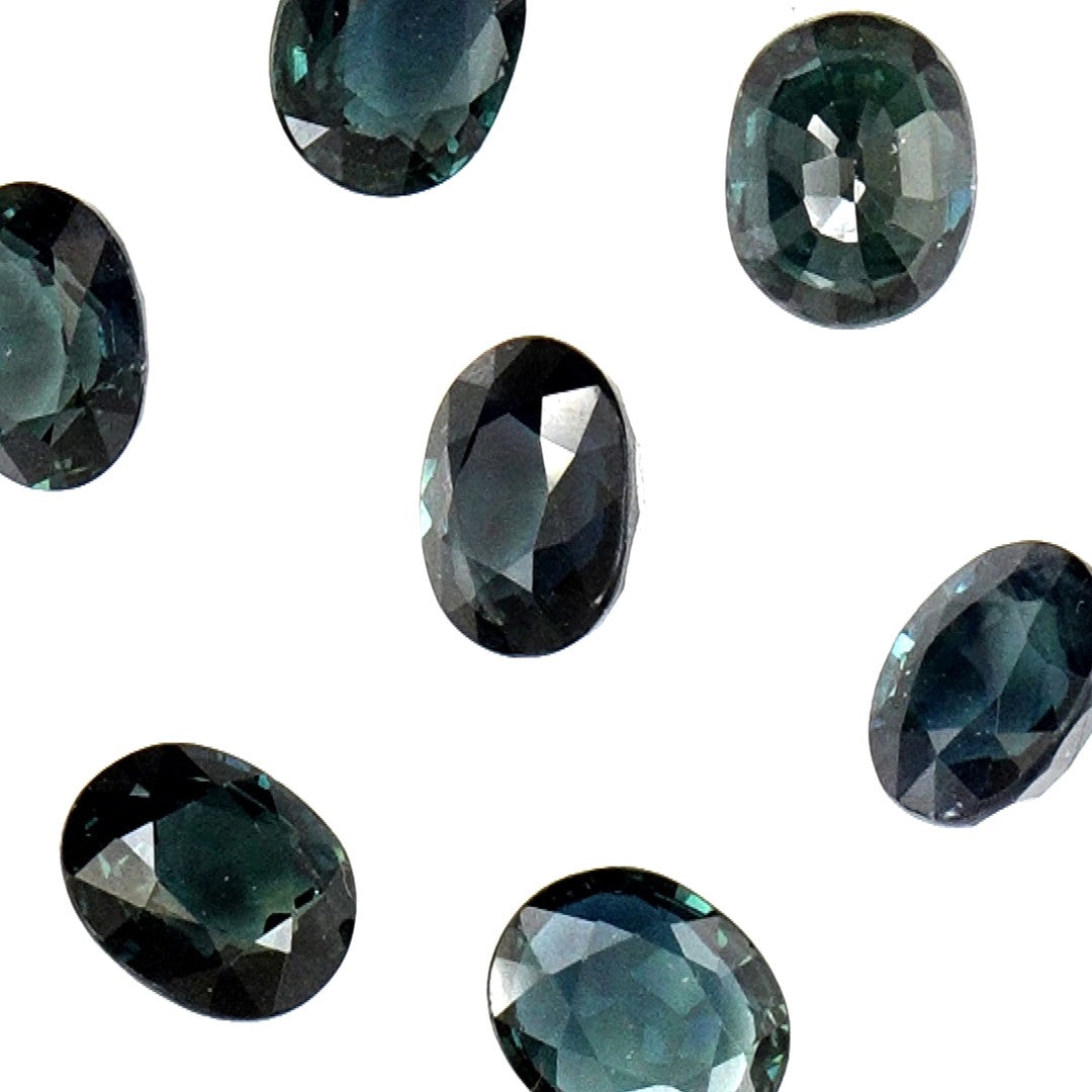 Natural Untreated Australian Teal Sapphire Calibrated Ovals | 5x7mm & 6x8mm