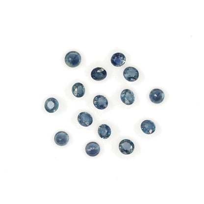 Natural Untreated Blue Sapphire Calibrated Rounds | 3mm & 3.5mm