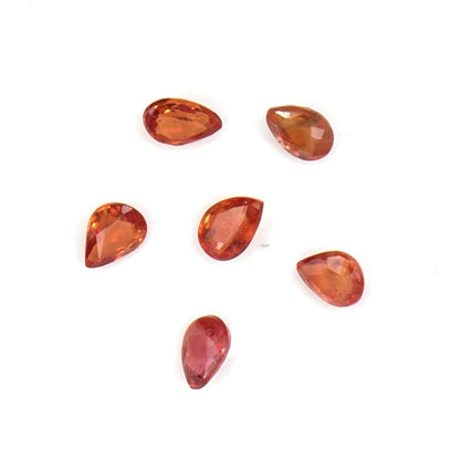 Natural Untreated Red Sapphire Calibrated Pears | 3x4mm & 4x5mm