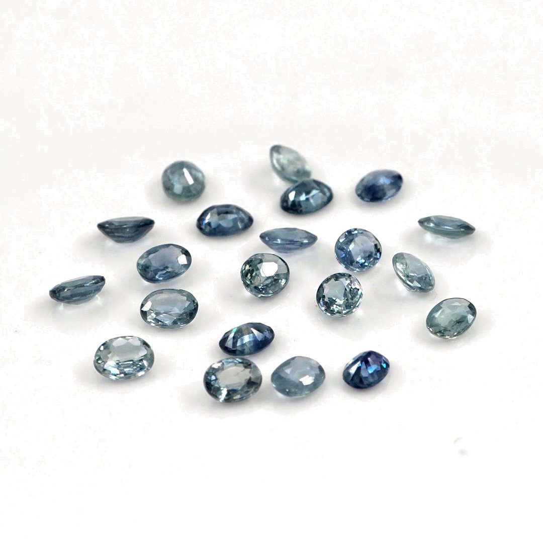 Natural Untreated Blue Sapphire Calibrated Ovals | 3x4mm & 4x5mm
