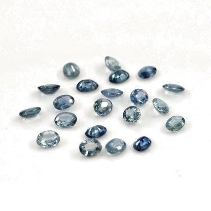 Natural Untreated Blue Sapphire Calibrated Ovals | 3x4mm & 4x5mm