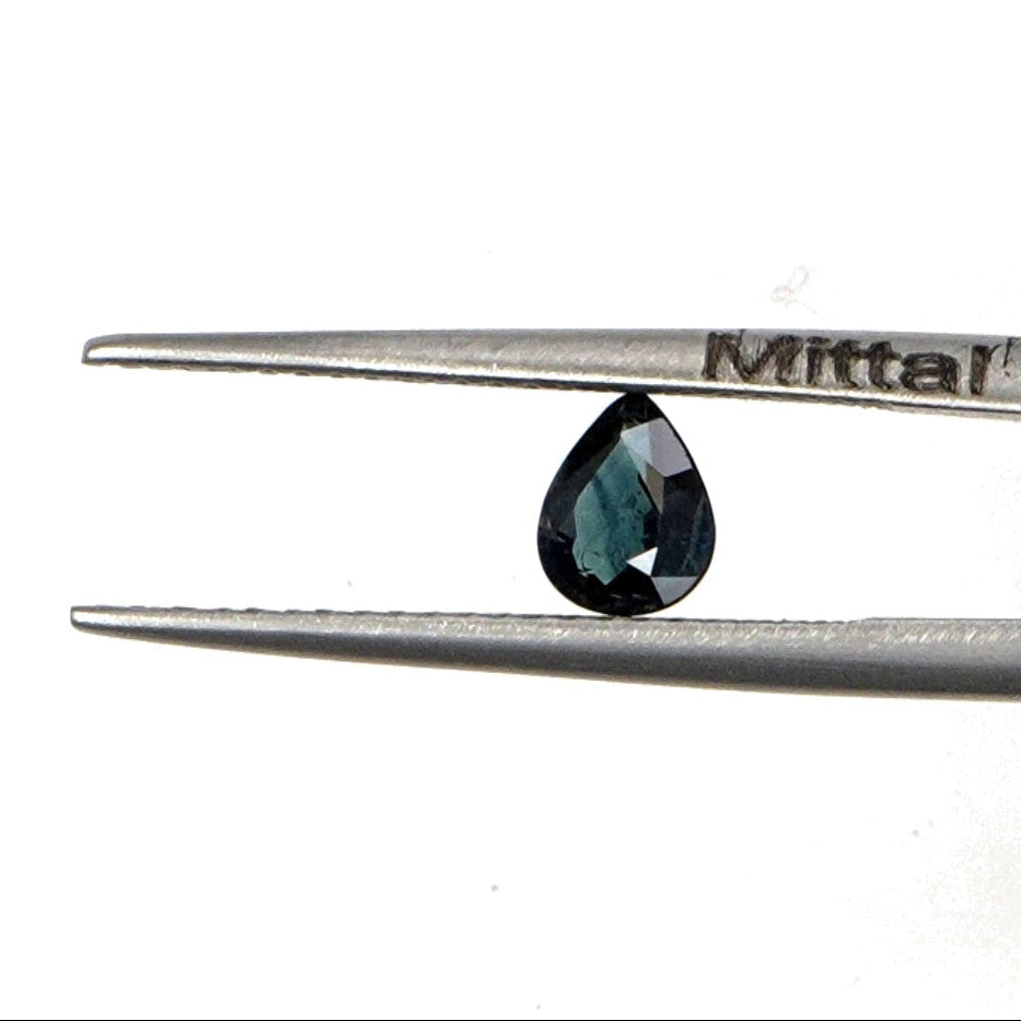 Natural Untreated Australian Teal Sapphire Calibrated Pears | 3x4mm & 4x5mm