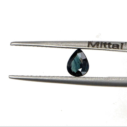Natural Untreated Australian Teal Sapphire Calibrated Pears | 3x4mm & 4x5mm