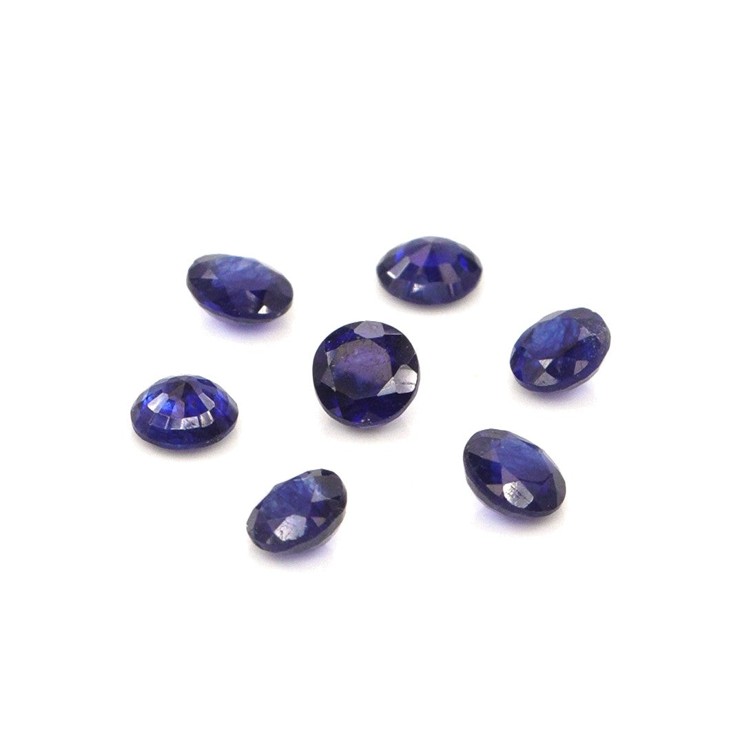 Natural Bangkok Blue Sapphire Calibrated Rounds | 4mm & 4.5mm