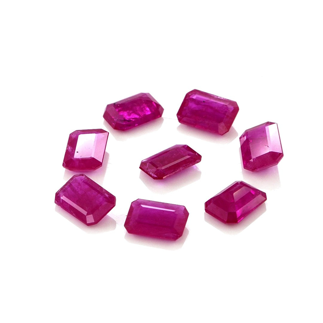 Natural Untreated Mozambique Ruby Calibrated Octagons | 5x7mm & 6x8mm