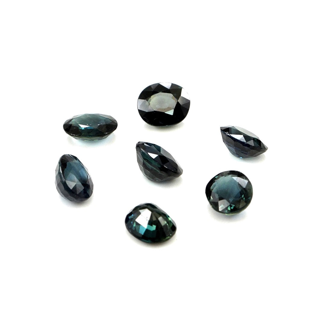 Natural Untreated Australian Teal Sapphire Calibrated Ovals | 5x7mm & 6x8mm