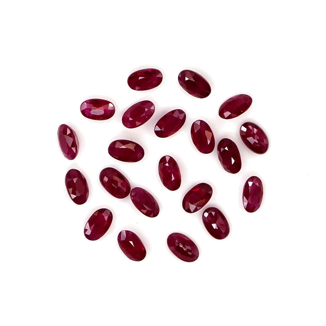 Natural Untreated Burma Ruby Calibrated Ovals | 3x5mm & 4x6mm